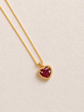 Ruby Gold Heart Necklace